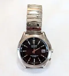 CITIZEN シチズン エコドライブ ソーラー電波時計（黒文字盤）
