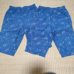 ユニクロ ステテコ ピカチュウ ブルー ハーフパンツ 130
