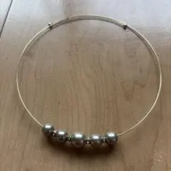 グレー パール ネックレス チョーカー
