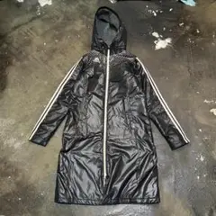 adidas アディダス 裏ボアフリース ベンチコート レディース L ブラック