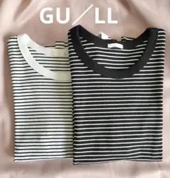 GU／ボーダー半袖Ｔシャツ／2枚／LL／未使用品