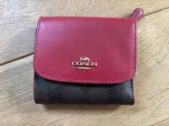 COACH コーチ 財布 赤 二つ折り財布 - メルカリ