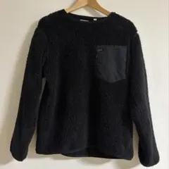 UNIQLO×エンジニアドガーメンツ　フリースプルオーバー　ブラック　M