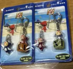 ラスト出品！e-MENT AQUINOS赤青セットAQUIちゃんキーホルダー！
