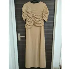 【産前 産後】授乳口付 ジャガードワンピース