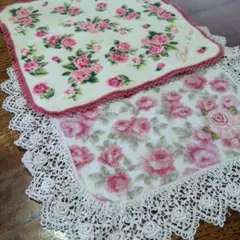 花柄レースハンカチ 2枚セット