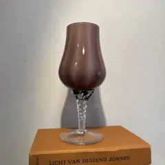 ☆アンティーク工芸品 ガラス製アルコールランプ 花と蝶々デザイン 