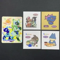 ポケモンパン デコキャラシール 4種・丸美屋シール1種