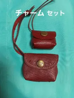 IBIZA　イビサ　バッグチャーム　マスコット レザー ポーチ 2個セット