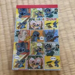 平成 레트로 ディズニーストア リロ＆スティッチ メモ帳 コミック柄 ホログラム