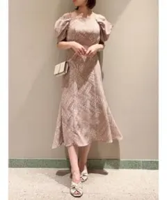 snidel 2wayデザインプリントワンピース