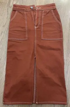 ZARA TRF オレンジ タイトスカート