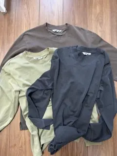 ブラウン 長袖カットソー