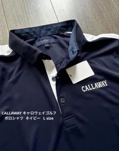 新品 CALLAWAY キャロウェイゴルフ ポロシャツ ネイビー系 L