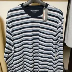 未使用 ストライプ 長T 薄手 LL Mr.Junko