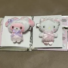 サンリオ 白猫バレリーナ ヘアクリップ 2点セットキティ ぼんぼんりぼん