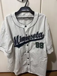 WEGO Minnesota ベースボールシャツ ストライプのサムネイル