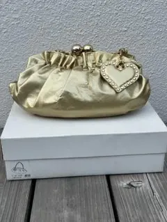 DIANA ダイアナ　ゴールド フリル パーティーバッグ