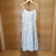 earth music&ecology キャミワンピース 花柄 サックス