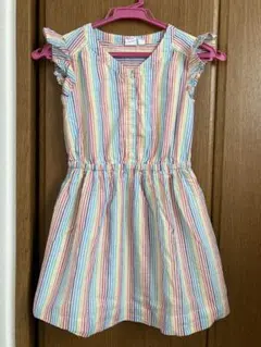★美品★GAP KIDS ストライプ ノースリーブ ワンピース 120cm