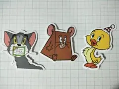 t-11トム＆ジェリー　防水ステッカー　シール　3枚 TOM AND JERRY