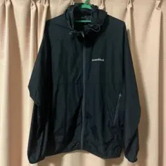 モンベル ウインドブレーカー メンズ L ブラック　軽量・薄手アウター