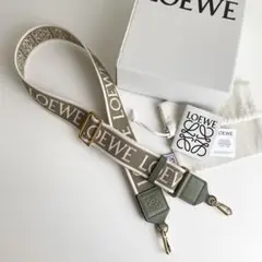 ロエベ ショルダーストラップ アナグラム ロゴ ジャガード グリーン 新品保管のサムネイル