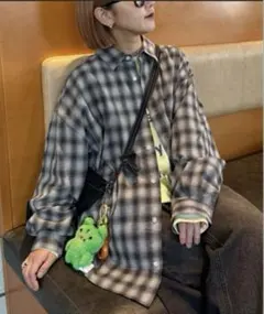 【新品】チャオパニックティピー ルーズシルエットチェックシャツ