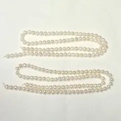 淡水パール　１本売り　約39cm　ポテト形 約4mm