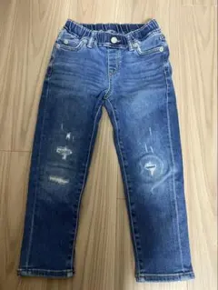 最終価格！UNIQLO キッズ　ストレッチデニム　ダメージデニム　110