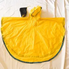 【美品】モンベル トレッキング レインポンチョ 110-140cm 収納袋付きのサムネイル