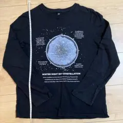 GAP KIDS 冬の夜空 星座プリント 長袖カットソー L 140