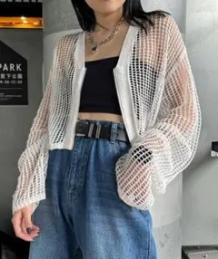 PAGEBOY ZIPメッシュカーディガン