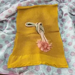 マスタードカラー 帯揚げと帯締めのセット