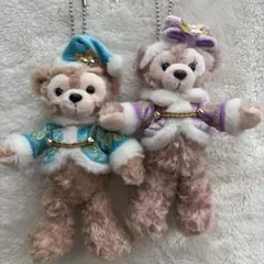 ダッフィー　シェリーメイ　セット　クリスマス　2017 ぬいぐるみバッジ　ぬいば