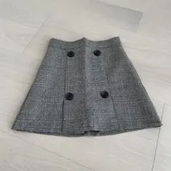 GRL グレイル グレンチェックダブルボタンスカート スコート ac019 S