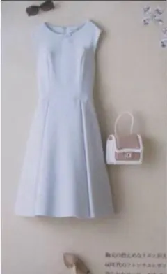 極美品⭐️未使用品⭐️FOXEY フロントリボンドレス ソフィーブルー 40