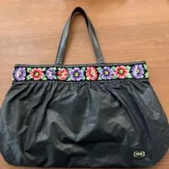 FELIER 刺繍トートバッグ 黒