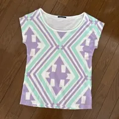 INGNI 幾何学模様 半袖Tシャツ M