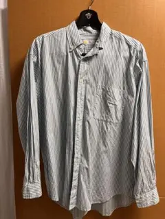 BEAUTY&YOUTH 緑白ストライプ 長袖シャツ