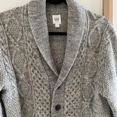 GAP ケーブルニット カーディガン グレーのサムネイル
