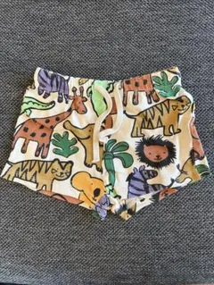 H&Mスウェットハーフパンツ 74 どうぶつ柄