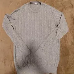 UNIQLO グレー ケーブルニットセーター L