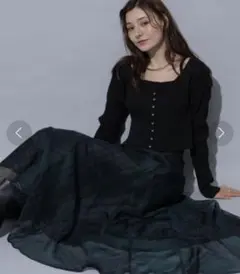 新品　リランドチュール　ビッグシアーチェックスカート