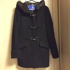 バーバリーブルーレーベル ビット付きファーダッフルコート