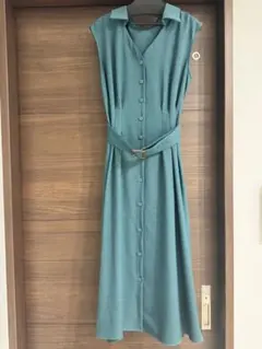 アンドクチュール　ベルト付きシャツワンピース