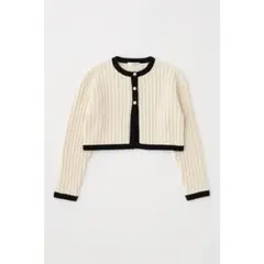 【MOUSSY】BI COLOR ニットカーディガン IVOY3のサムネイル