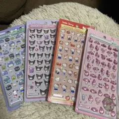 正規品　サンリオミニボンボンドロップシールミニ　４点セット　はぴだんぶい　クロミ