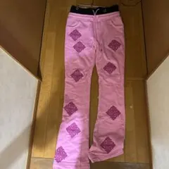 GUAPI ピンク　フレアスウェットパンツ　W34