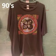 90's KISS ロックンロール・オーバー ビンテージバンドTシャツ フェード
